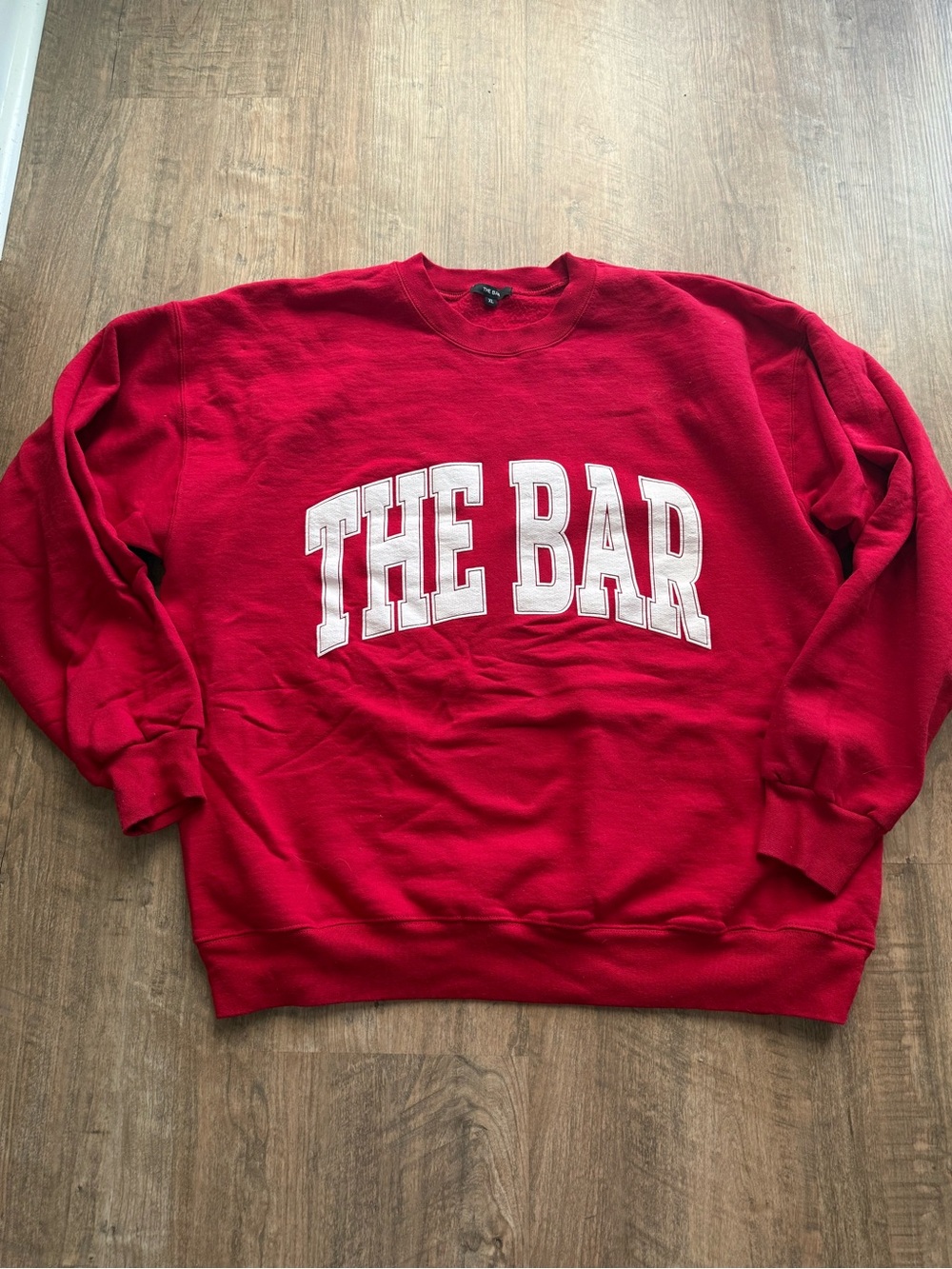 Red 'THE BAR' Crewneck Sweatshirt